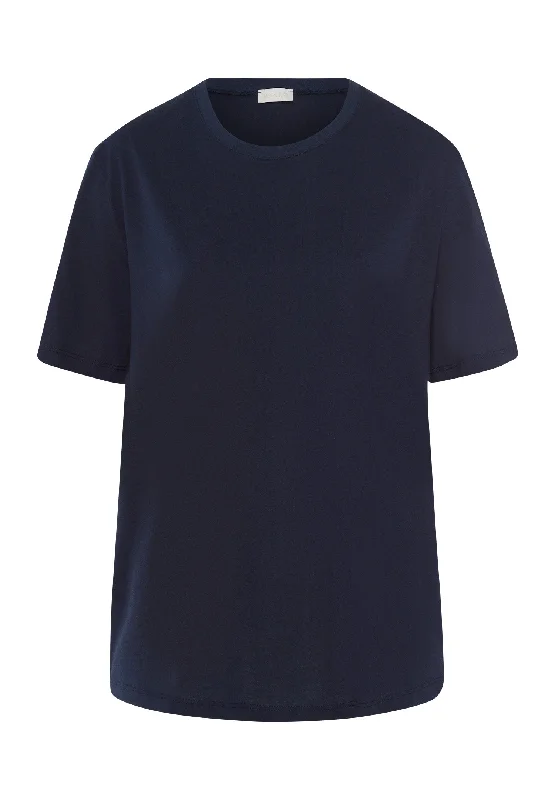 Women's Elegant Garments Huge Discounts This Week Natural Shirt Organic Cotton Top | Deep Navy 78662-1610