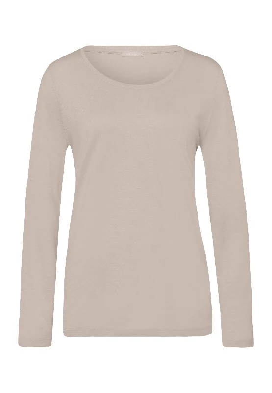 Women's Classic Outfit Quick Grab Deals Sleep And Lounge Relaxed Round Neck Top | Pumice 77844-2801