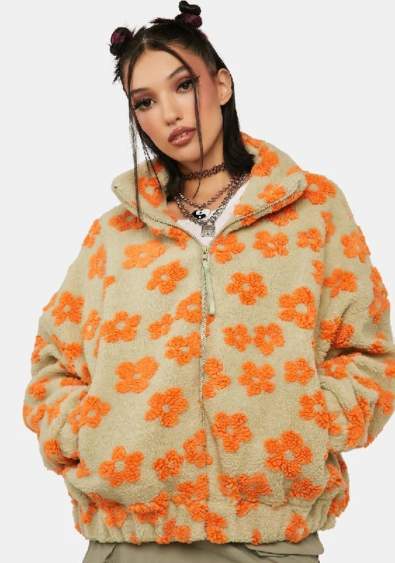 Formal Garments For Women Stay Ahead In Style Heavy Petal Sherpa Jacket