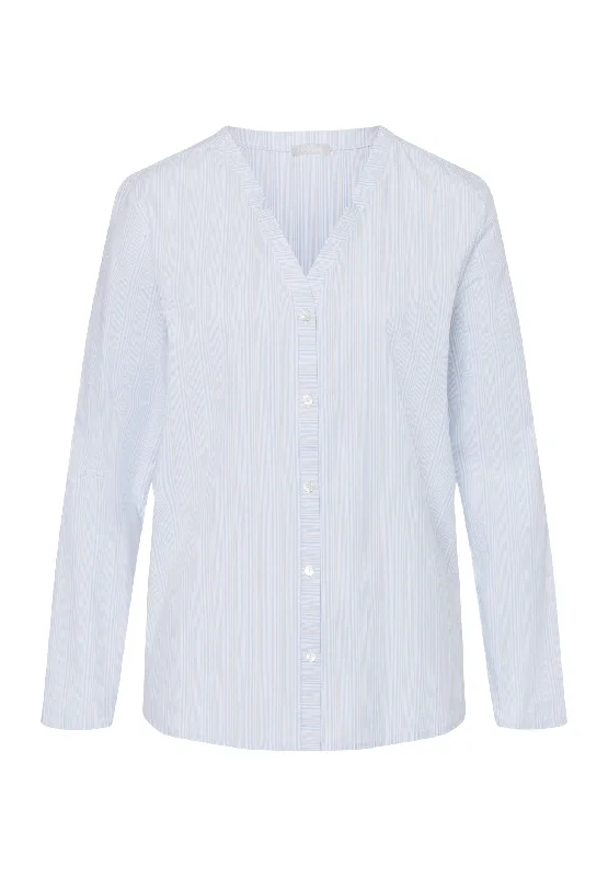 Casual Attire For Women Flash Sale Fever Sleep And Lounge Cotton Notch Collar Shirt | Dreamy Stripe 77457-2369