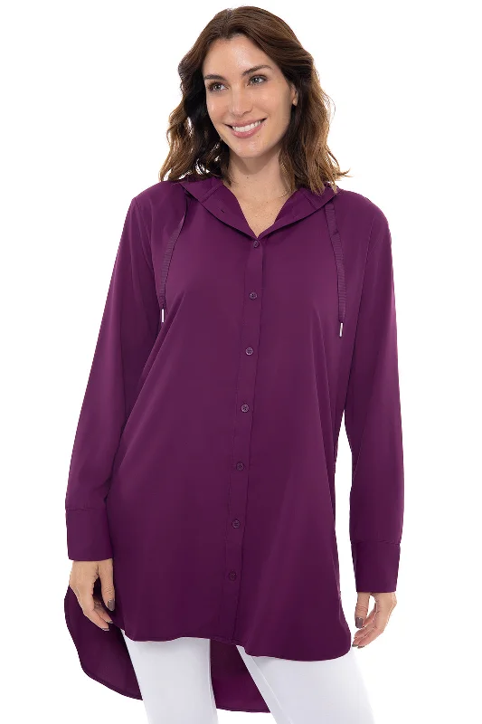 Women's Athletic Garments Flash Sale Now Women's Palma Aire Beach Shirt  | Rich Plum