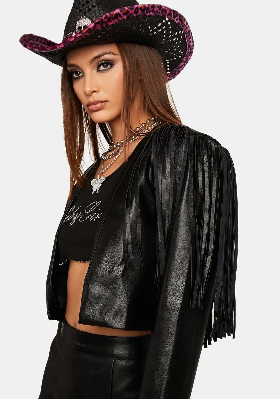 Women's Vintage Garments Step Ahead, Lead The Trend Mystic Kept Secrets Fringe Jacket