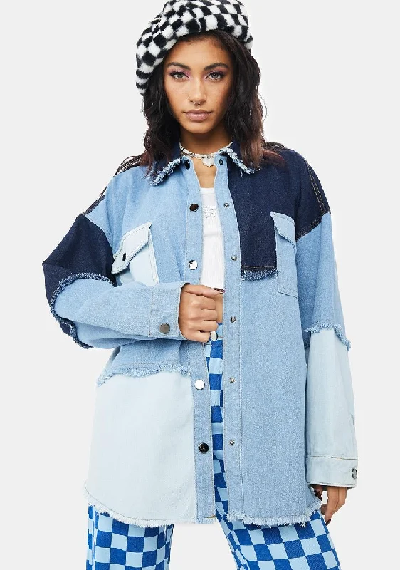 Stylish Women's Clothing On-Trend Fashion Offers It's All Possible Patchwork Jacket