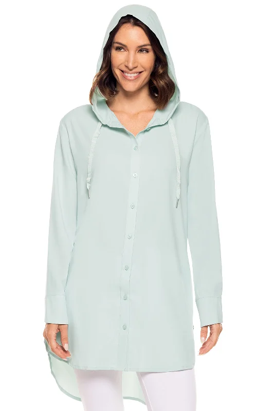 Women's Professional Garments Crazy Discounts, Hurry Up Women's Palma Aire Beach Shirt | Misty Aqua