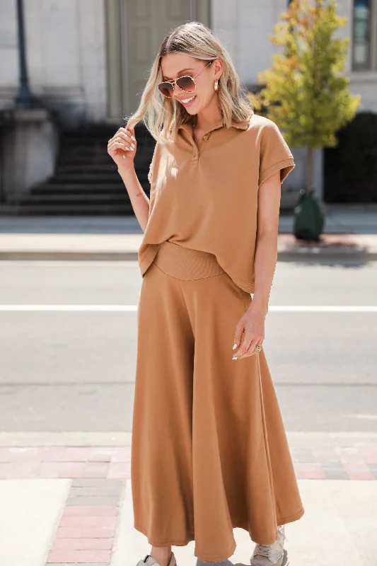 Women's Effortless Casual Outfit Chic And Edgy FINAL SALE - Lovely Daydream Wide Leg Pants