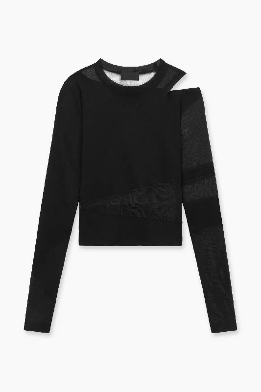 Women's Luxury Attire Hot Items SAELA TOP | BLACK