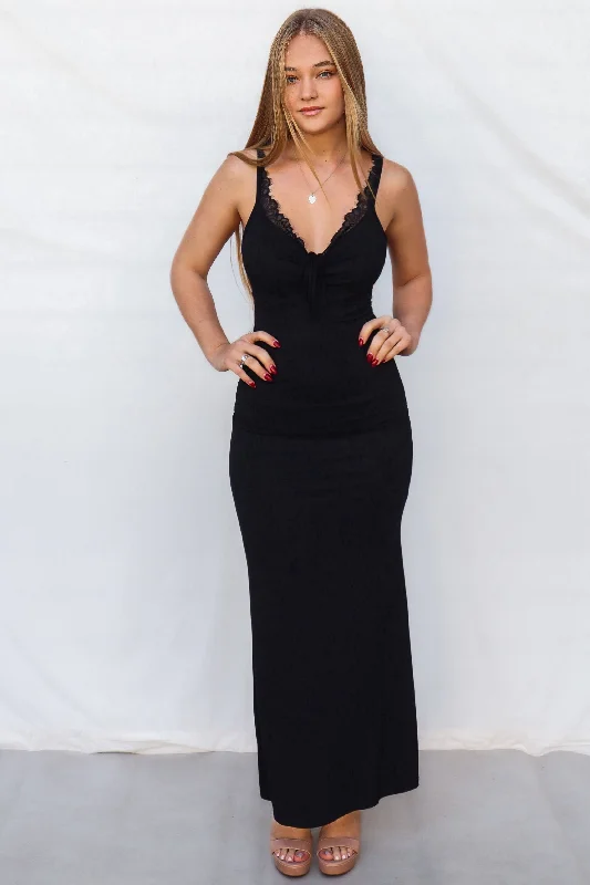 Women's Elegant Garments You'Ll Love Us Because Skye Maxi Dress - Black