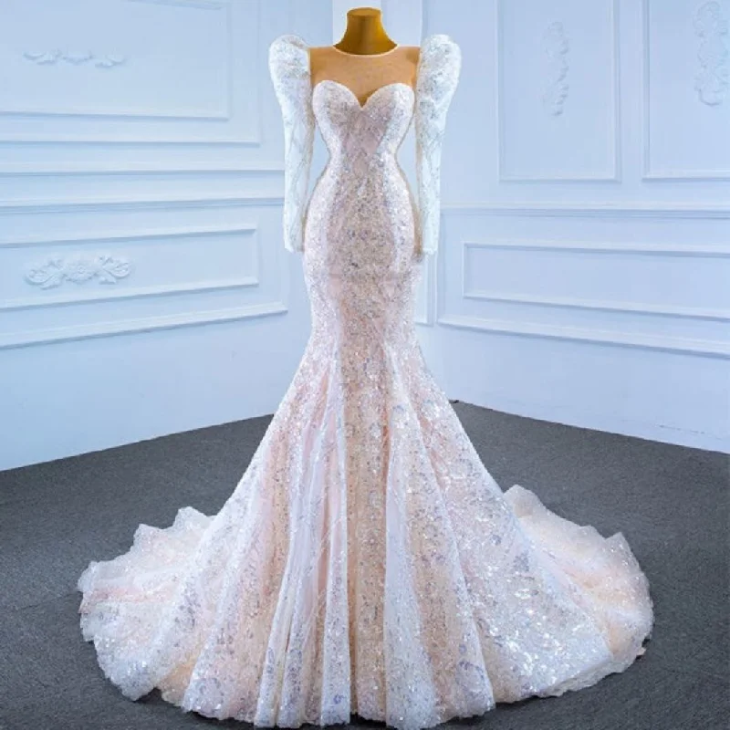 Women's Contemporary Apparel Casual Yet Chic Sales Sequined Mermaid Wedding Dress