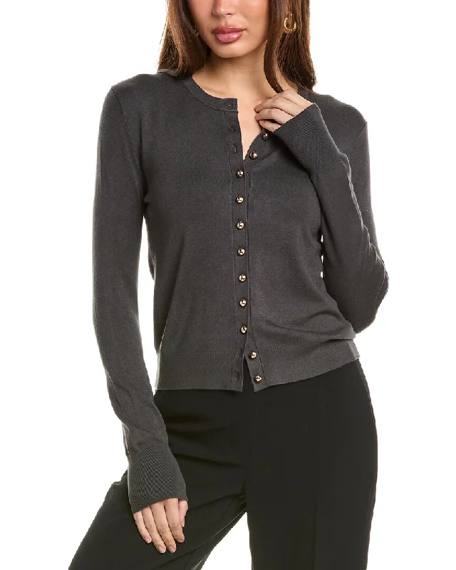 Women's Plus-Size Apparel Seasonal Style Discounts T Tahari Crewneck Cardigan