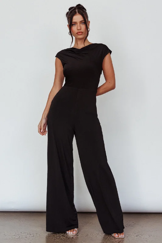 Casual Chic Clothing For Women Chic & Modern Sales Lucinda Twist Back Jumpsuit Black