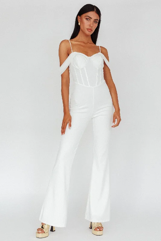 Casual Chic Women's Clothes On-Trend Fashion Offers Nian Corset Bodice Jumpsuit Ivory