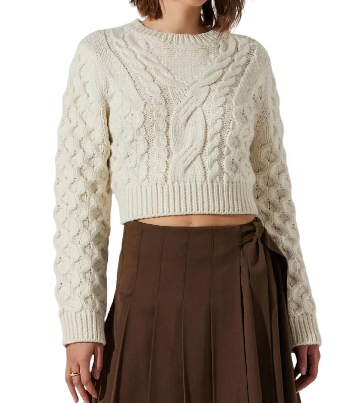 Women's Vacation Clothes Spring Offer Caila Sweater In Off White