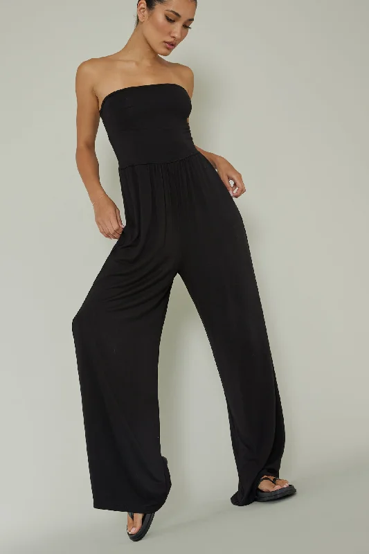 Women's Comfortable Lounge Outfit Quick Grab Deals Morocca Strapless Jumpsuit Black