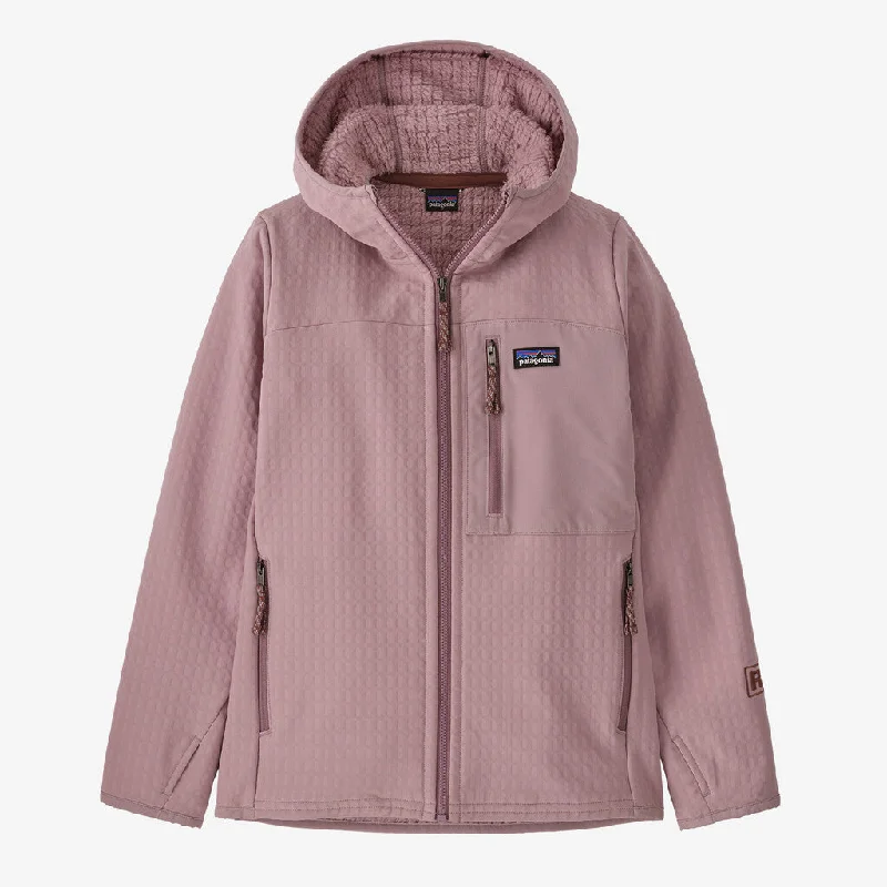 Fashionable Women's Outfit Patagonia Girl's R2® TechFace Hoody - Stormy Mauve