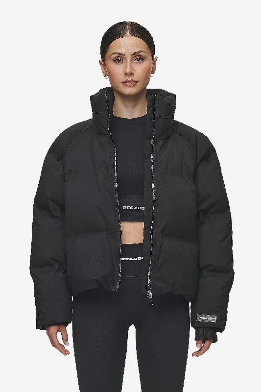 Women's Fashion-Forward Apparel Henra Oversized Raglan Puffer Jacket Black