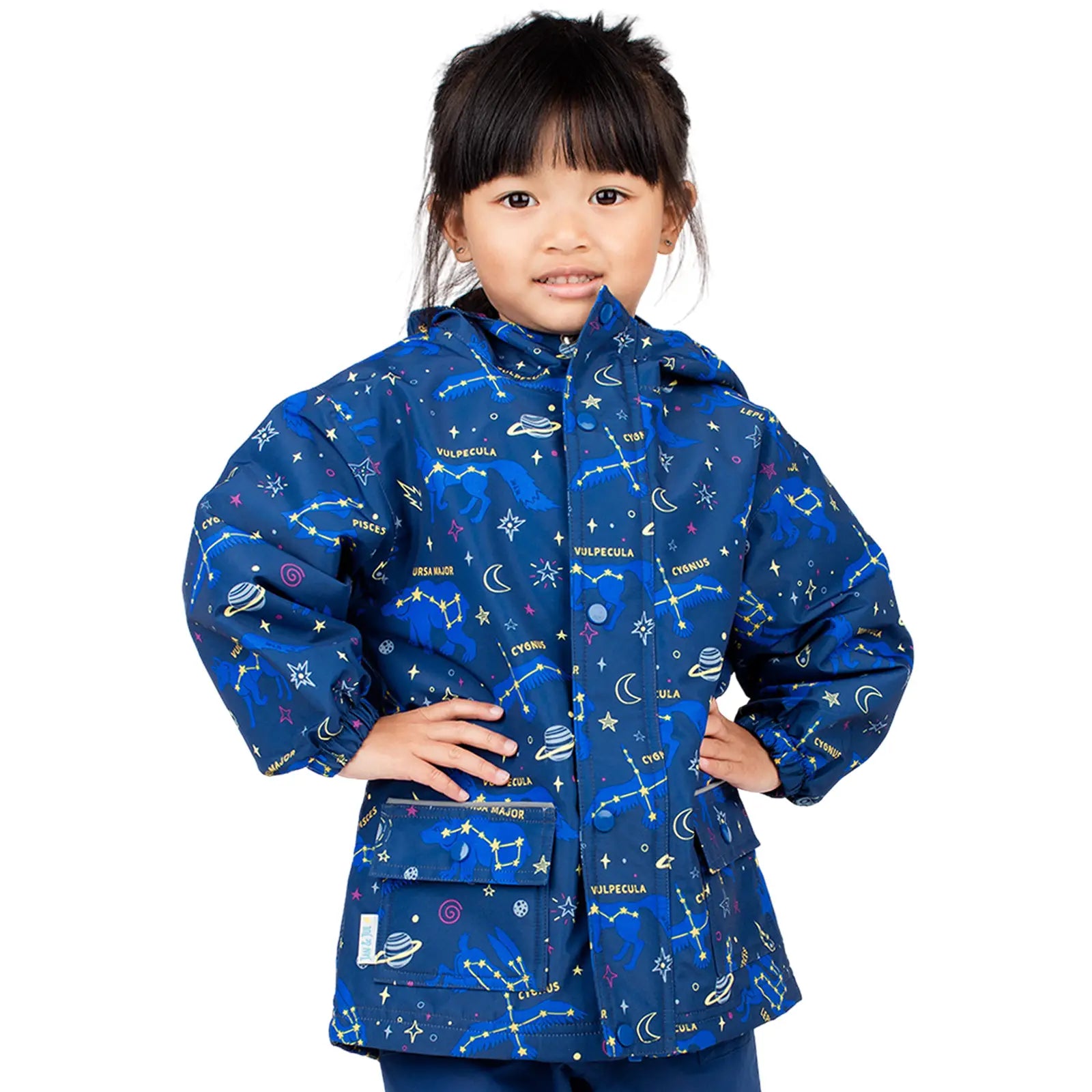 Women's Holiday Clothing Jan & Jul Kids Cozy-Dry Waterproof Jacket - Constellations