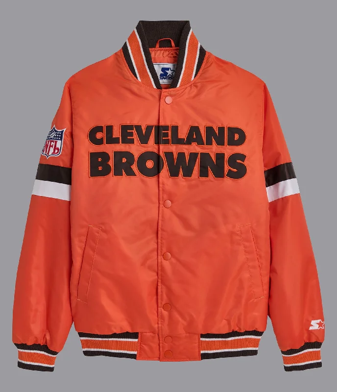 Women's Holiday Clothing Cleveland Browns Home Game Varsity Jacket