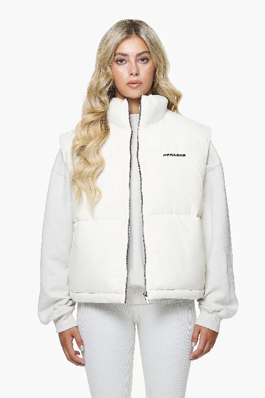 Women's Outerwear Apparel Priory Puffer Vest Bone White