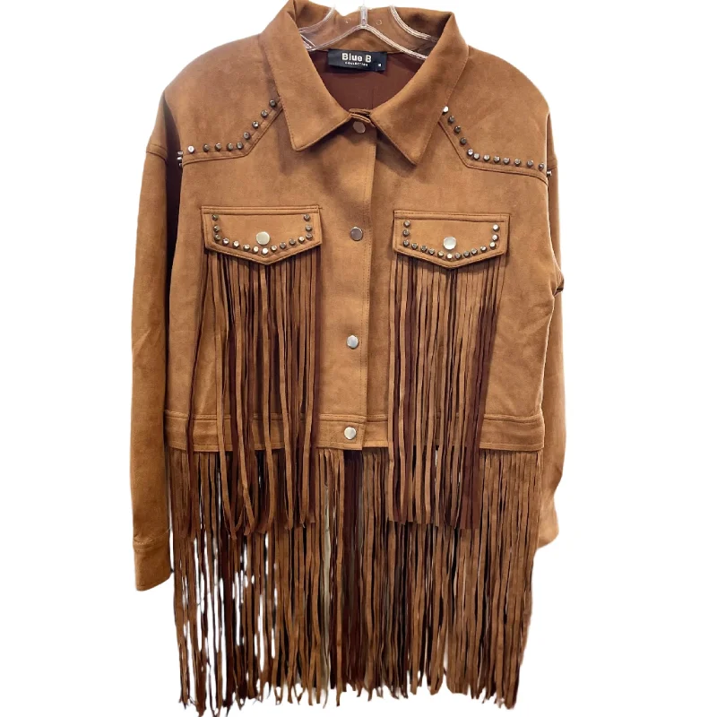 Casual Clothes For Women Camel Fringe Jacket