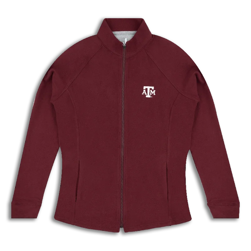 Women's High-Fashion Garments Texas A&M Johnnie-O Blakey Maroon Full Zip Jacket