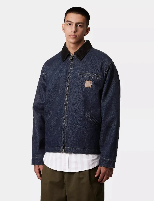 Women's Relaxed Clothes Carhartt WIP OG Detroit Jacket - Blue Rinsed