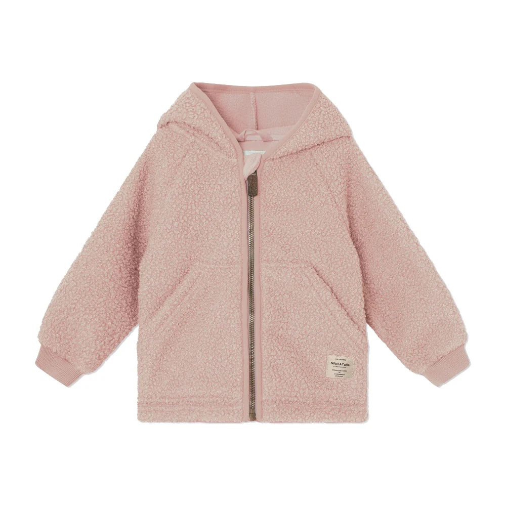 Clearance Event – Grab Stylish Outfits Before They're Gone MINI A TURE Kids LIFF Teddy Jacket in Adobe Rose