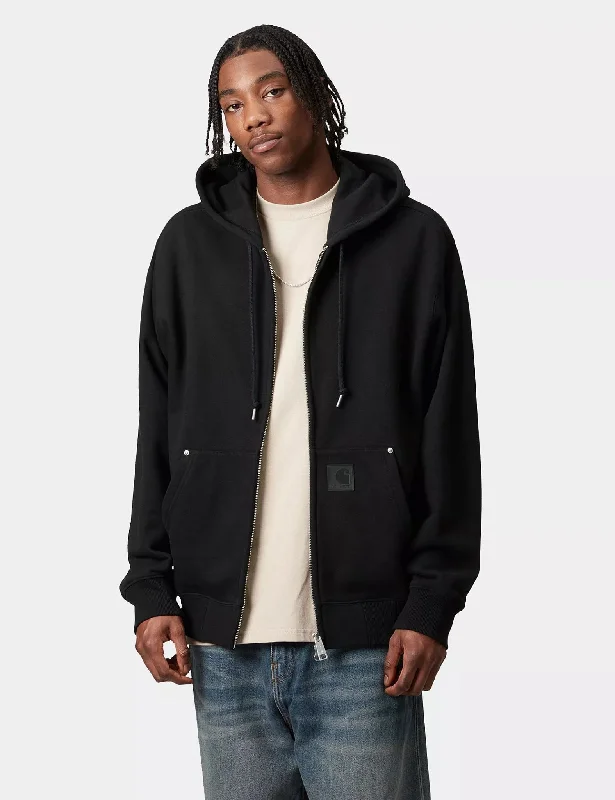 Affordable Fashion Clothing For Women Carhartt WIP Hooded Eldon Sweatshirt Jacket - Black