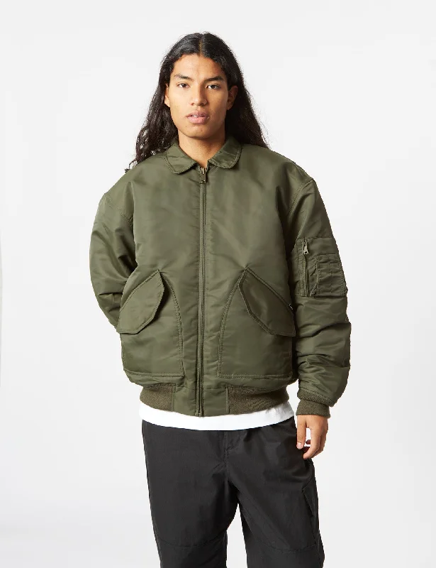 Women's Plus-Size Garments Carhartt-WIP Olten Bomber Jacket - Plant Green