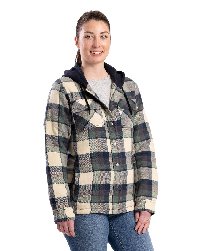 Women's Professional Garments Women's Flannel Hooded Shirt Jacket