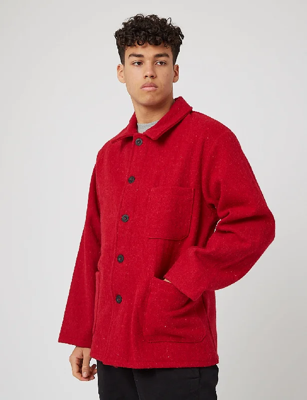 Modern Women's Apparel Le Laboureur Wool Work Jacket - Red