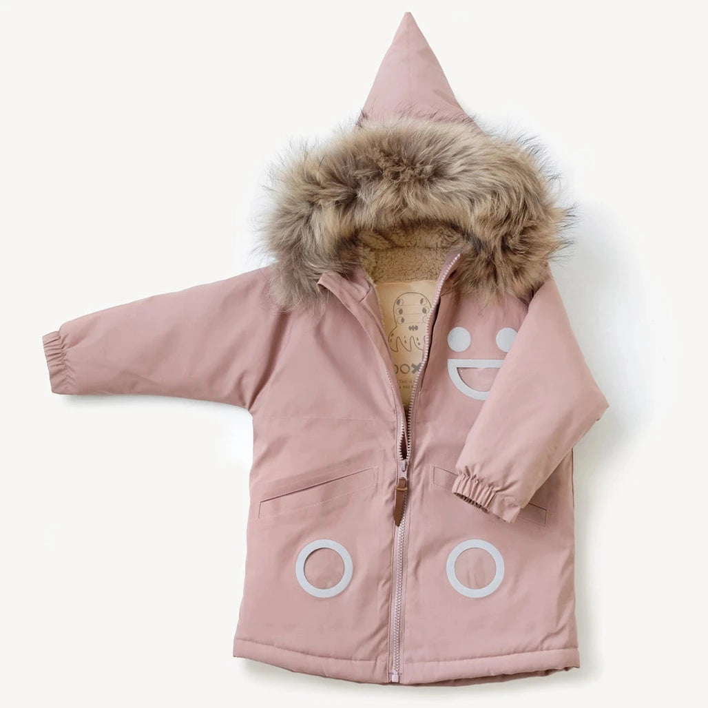 Women's Active Outfit For Fitness BOXBO Kids Mid-Length Waterproof & Snowproof Winter Coat - Pink