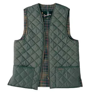 The Fashion Sale You've Been Waiting For Is Here Barbour Quilted Waistcoat/Zip-In Liner - Classic Tartan (Olive)