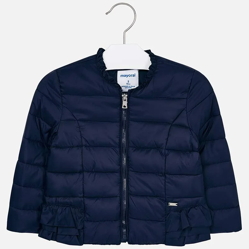 Limited-Time Markdowns On Stylish Wardrobe Essentials Mayoral 3416 Kids Girl Soft Windbreaker Jacket in Navy