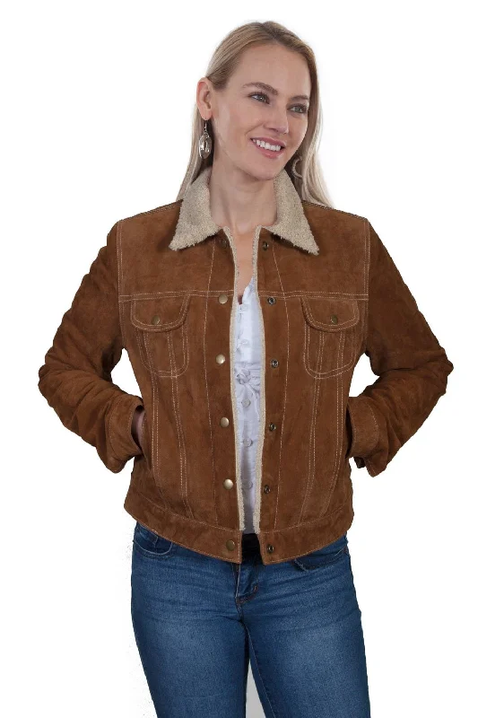 Everyday Fashion Deals – Chic Looks For Less Scully Womens Cinnamon Suede Faux Fur Jean Jacket