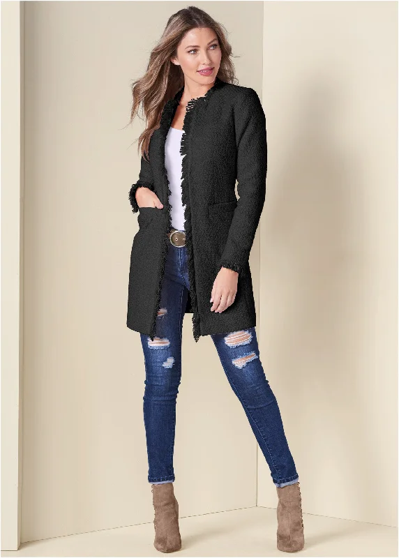 The Ultimate Fashion Sale – Stylish Looks For Less Tweed Jacket - Black