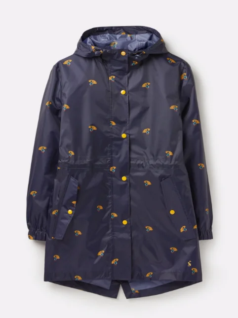 Comfortable Women's Apparel Joules Golightly Print Waterproof Packaway Coat - Umbrella Ducks