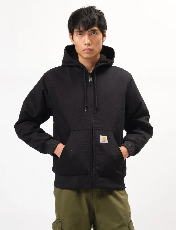 High-End Fashion, Low-End Prices – Sale Happening Now Carhartt WIP Active Jacket (Quilted Fleece Lined) - Black