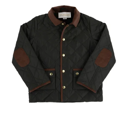 Women's Tailored Outfit The Beaufort Bonnet Company Boy's Caldwell Quilted Coat - Montague Moss with Chelsea Chocolate Corduroy Collar