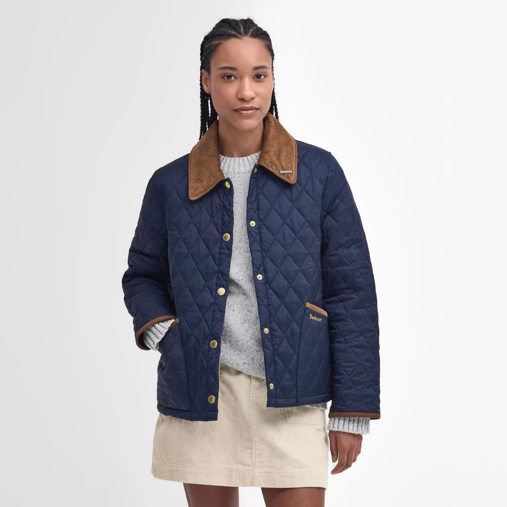 Women's Evening Clothing Barbour 30th Anniversary Cropped Liddesdale Quilted Jacket - Navy