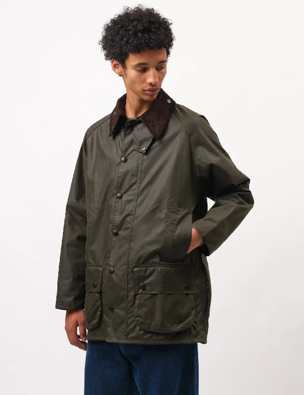 Women's Elegant Garments Barbour Beaufort Wax Jacket - Archive Olive Green