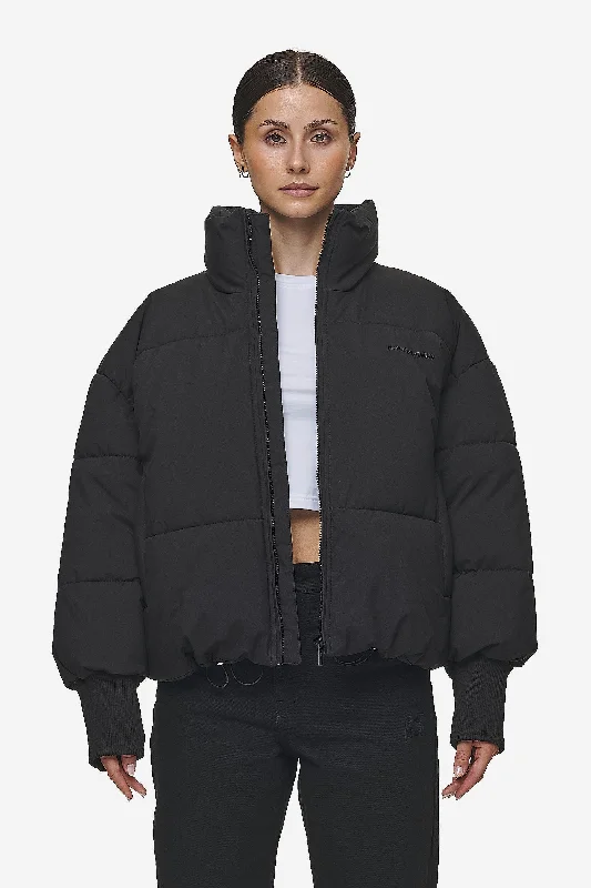 Stylish Outerwear Clothing For Women Jara Oversized Boxy Puffer Jacket Black