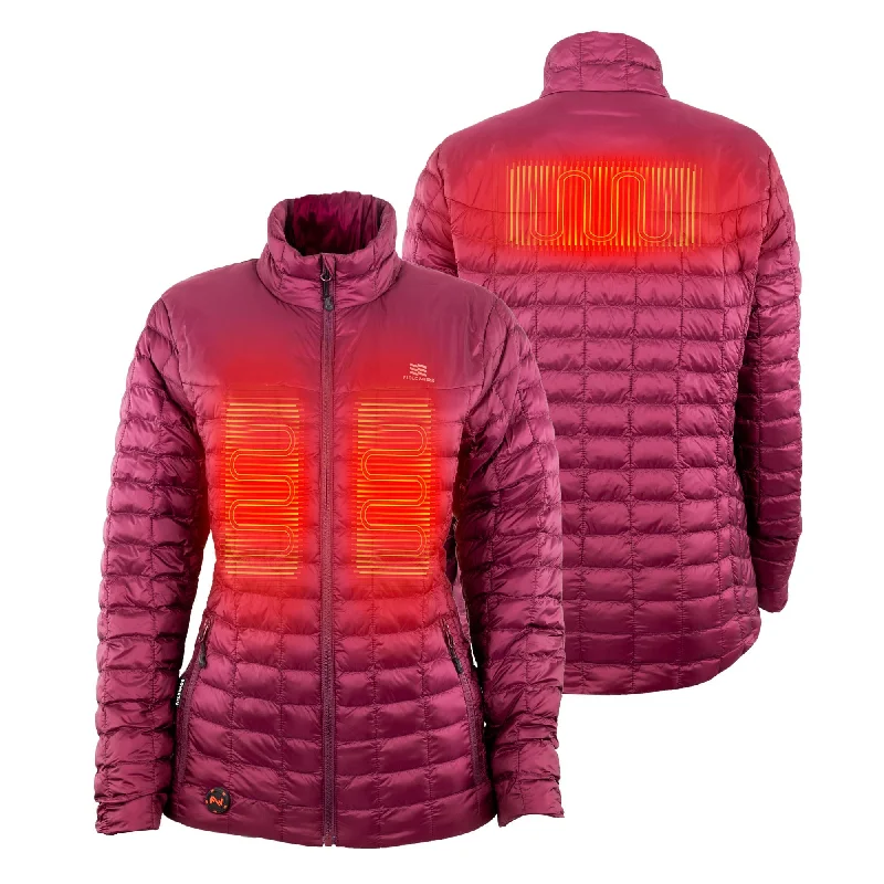 Timeless Women's Clothes 'Fieldsheer' Women's Heated Backcountry Jacket - Burgundy