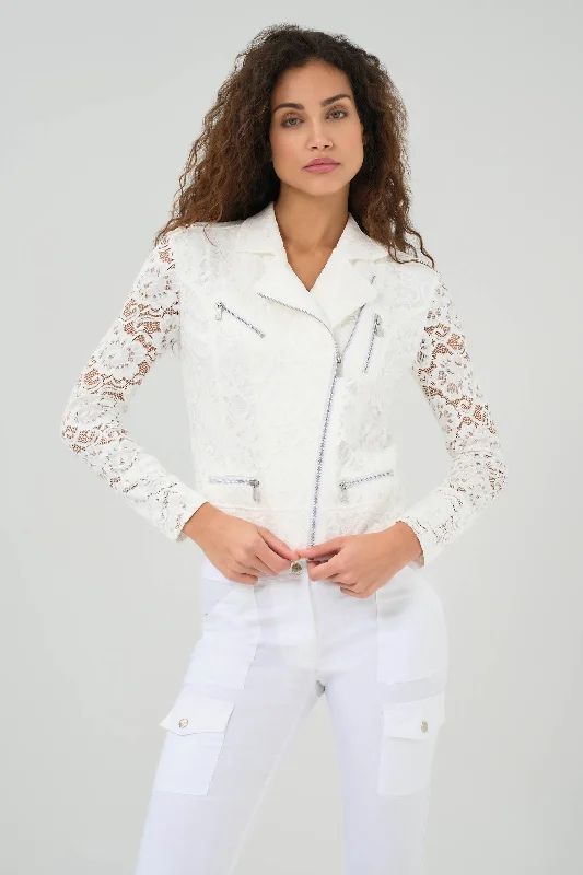 Women's Contemporary Clothing Solita Lace Moto Jacket