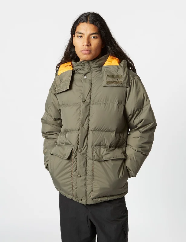 Women's Vacation Clothes Stan Ray Down Jacket (Removable Hood) - Olive Green