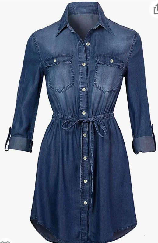 Women's Elegant Apparel Effortless Style, Endless Impact Denim Chambray Dress