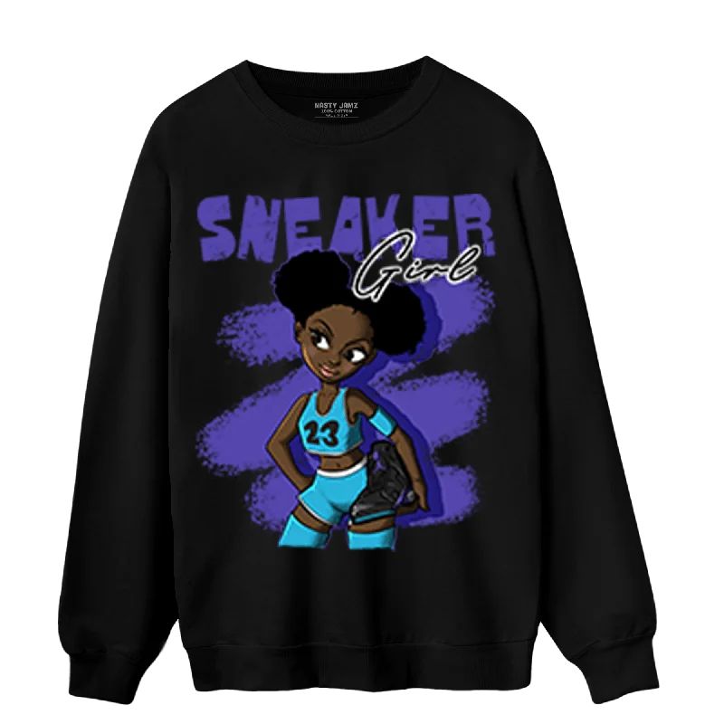 Urban-Inspired Unisex Fashion Trends Seize Bargains NastyJamz Aqua 6s Sweatshirt Match Black Sneaker Girl