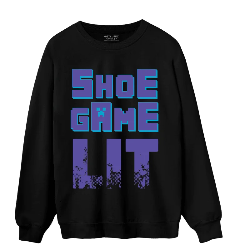 Lightweight And Breathable Unisex Wear Fashion-Forward NastyJamz Aqua 6s Sweatshirt Match Shoe Game Lit