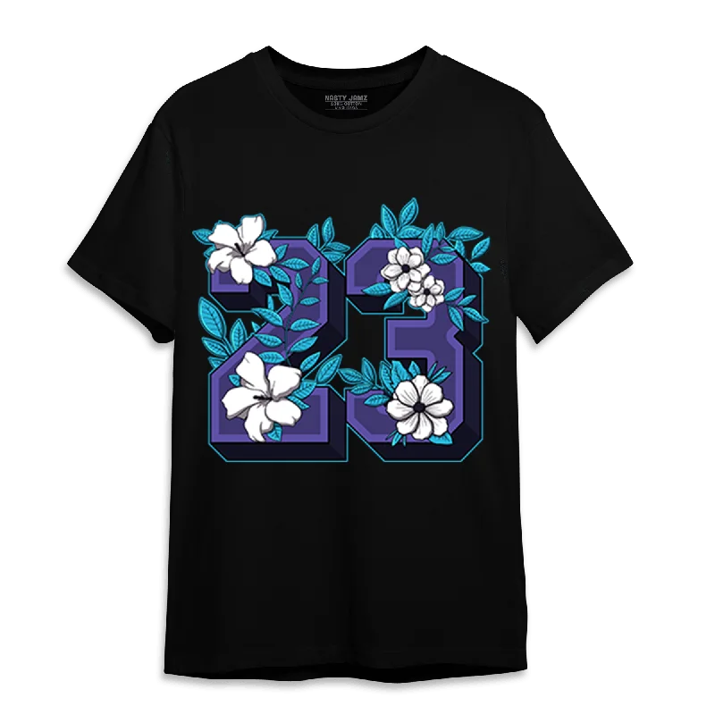 Versatile Clothing For All Genders Hot Deals NastyJamz Aqua 6s T-Shirt Match 23 Floral