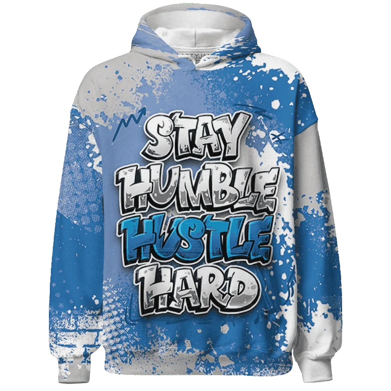 Modern Unisex Streetwear Outfits Unleash Your Trend Driven Style NastyJamz Industrial Blue 4s Hoodie Match Stay Humble Hustle Hard All-Over Print