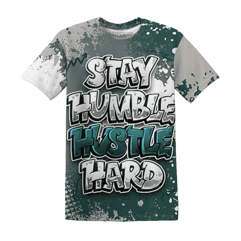 Oversized And Relaxed Unisex Fashion Limited Time Flash Sale NastyJamz Oxidized Green 4s T-Shirt Match Stay Humble Hustle Hard All-Over Print